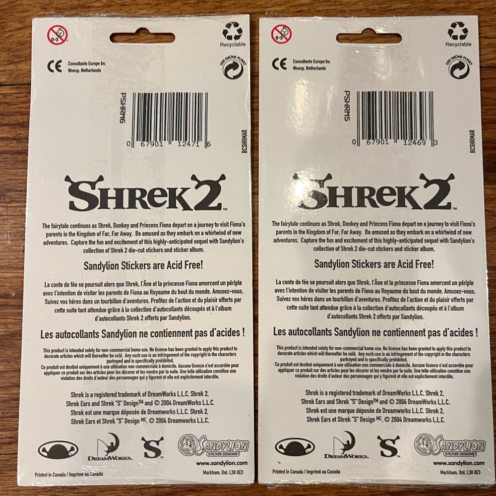 Shrek 2 Sticker Set 10 sheets total - Picture 2 of 2